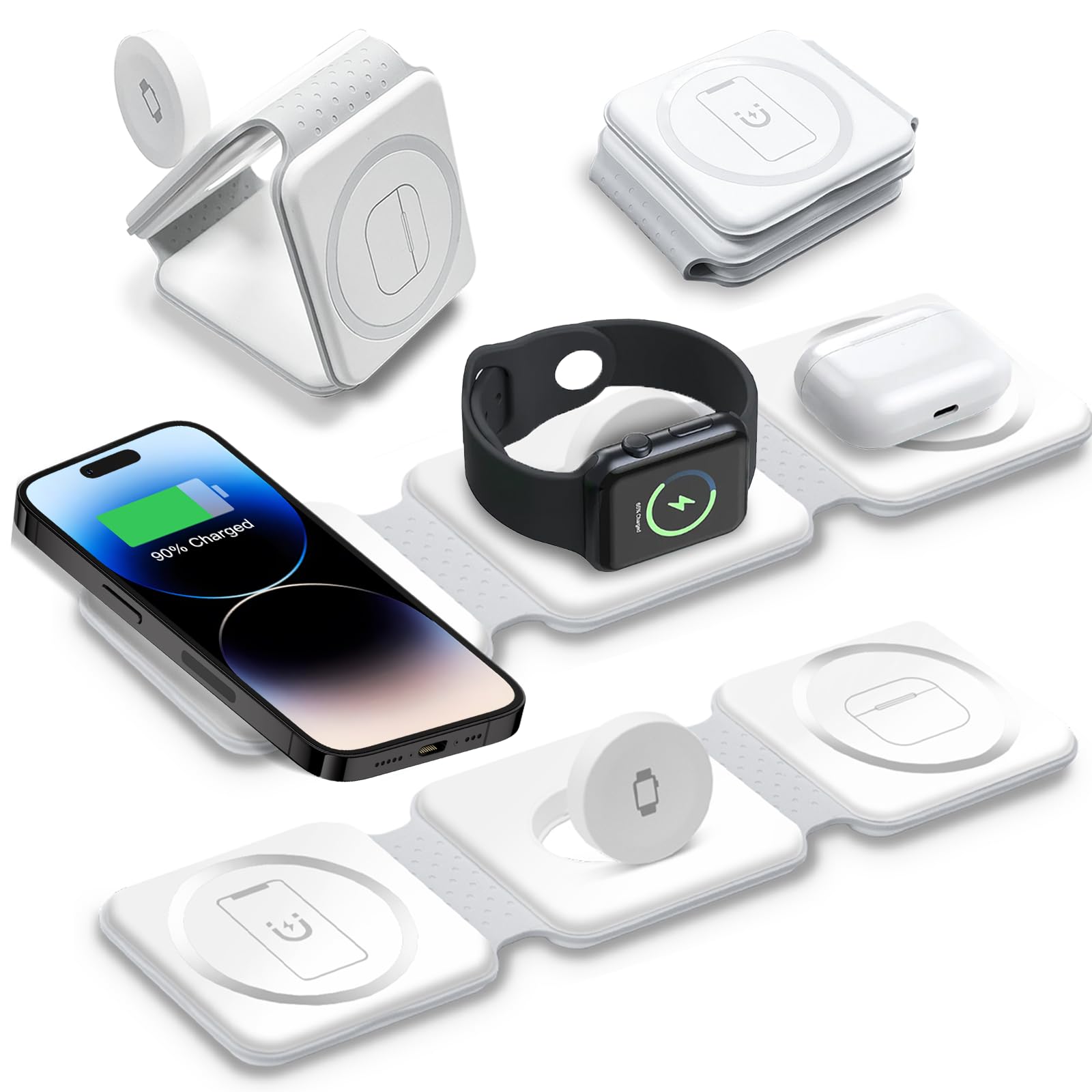 Wireless Charging Station for Apple Multiple Devices ，3 in 1